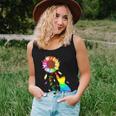 Rainbow Sunflower Cat Love Is Love Lgbt Gay Lesbian Pride Women Tank Top Gifts for Her