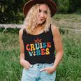 Retro Groovy Cruise Vibes Family Vacation Cruising Squad Women Tank Top Gifts for Her