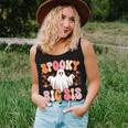 Spooky Big Sis Halloween Sister Ghost Costume Retro Groovy Women Tank Top Gifts for Her