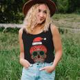 Sugar Skull Santa Hat Mexican Christmas Xmas Pj Women Tank Top Gifts for Her