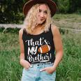 That's My Brother Proud Football Sister Football Sis Women Tank Top Gifts for Her