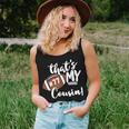 That's My Cousin Football 77 Jersey Number Vintage Mom Dad Women Tank Top Gifts for Her
