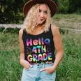 Tie Dye Hello 4Th Grade Let Do This Funny Back To School Women Tank Top Weekend Graphic Gifts for Her