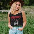 Ugly Holiday Sweater Christmas Highland Cow Graphic Women Tank Top Gifts for Her