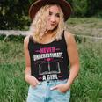 Never Underestimate A Girl With A Book Book Nerd Women Tank Top Gifts for Her