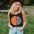 Never Underestimate A Girl Who Plays Basketball Basketball Women Tank Top Gifts for Her