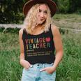 Vintage Teacher Knows More Than She Says Funny Definition Women Tank Top Basic Casual Daily Weekend Graphic Gifts for Her