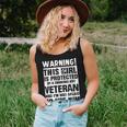 Warning This Girl Is Protected Smoking Hot Veteran Women Tank Top Gifts for Her