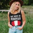 My Wife Is Peruvian Peru Pride Flag Heritage Roots Proud Women Tank Top Gifts for Her