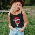 Wine Glasses Santa Hat Christmas Wine Lover Women Tank Top Gifts for Her
