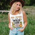 Big Sister Of The Wild One Birthday 1St Safari Jungle Family Women Tank Top Gifts for Her