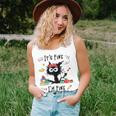 Black Cat It's Fine I'm Fine Everything Is Fine Teacher Life Women Tank Top Gifts for Her