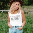 Deaf Pride Asl Sign Thankful Fall Autumn Grateful Gratitude Women Tank Top Gifts for Her
