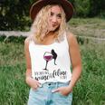 Drinking Wine And Feline Fine Cat Lady Women Tank Top Gifts for Her