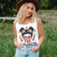 Hello 2Nd Grade Second Tie Dye Messy Bun Girl Back To School Women Tank Top Weekend Graphic Gifts for Her