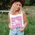 Howdy Southern Western Girl Country Rodeo Pink Cowgirl Retro Women Tank Top Gifts for Her