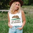 Life Without 2Nd Amendment Missing Bear Arms California Flag Women Tank Top Gifts for Her