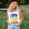 Love Is Love Rainbow Gay Lesbian Pride Watercolors Women Tank Top Gifts for Her