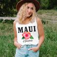 Maui Hawaii Floral Hibiscus Surf Surfer Vintage Hawaiian Women Tank Top Gifts for Her