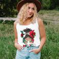 Messy Bun Mexican Flag Independence Day Woman Vintage Women Tank Top Gifts for Her