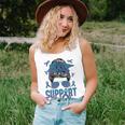 Messy Bun Woman Support Squad Anal Cancer Awareness Women Women Tank Top Gifts for Her