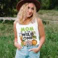 Mom Of The Wild One Birthday 1St Safari Jungle Family White Women Tank Top Weekend Graphic Gifts for Her