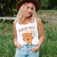 Piece Out Pumpkin Pie Retro Thanksgiving Fall Groovy Women Tank Top Gifts for Her
