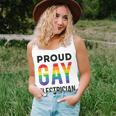 Proud Gay Electrician Rainbow Lgbtq Women Tank Top Gifts for Her