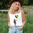 Rainbow Heart Balloon Lgbt Gay Lesbian Pride Flag Aesthetic Women Tank Top Gifts for Her
