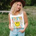 Retro Groovy Welcome Back To School Shool Nurse Smile Face Women Tank Top Weekend Graphic Gifts for Her