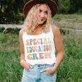 Special Education Crew Groovy Sped Squad Team Teachers Women Tank Top Gifts for Her