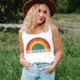 Straight But Not Narrow Retro Rainbow Lgbt Supporter Women Tank Top Gifts for Her