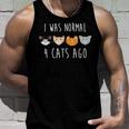 I Was Normal 4 Cats Ago Funny Cat Men Tank Top Graphic