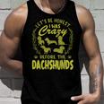 Lets Be Honest I Was Crazy Before Dachshunds Men Tank Top Graphic