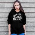 Distressed Reel Cool Mama Fishing Women Zip Hoodie Casual Graphic Zip Up Hooded Sweatshirt
