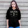 Vintage Salem 1692 They Missed One Witch Crow Bird Halloween Women Zip Hoodie