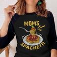 Moms Spaghetti Food Lovers Mothers Day Novelty Gift For Women Women Baseball Tee Raglan Graphic Shirt