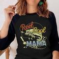Mothers Day Funny Retro Reel Cool Mama Fishing Lover Gift For Women Women Baseball Tee Raglan Graphic Shirt