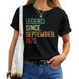 50 Years Old Legend Since September 1973 50Th Birthday Women T-shirt