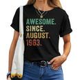 60 Year Old Gift 60Th Birthday Men Awesome Since August 1963 Women T-shirt