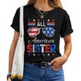 All American Sister 4Th Of July Usa Family Matching Outfit Women T-shirt