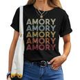 Amory Mississippi Amory Ms Retro Vintage Text Women T-shirt