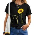 Best Cat Mom Ever Cat Lover Sunflower Pet Lover Women T-shirt