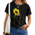 The Best Cat Mom Ever Sunflower Sunshine Kitty For Cat Lover Women T-shirt