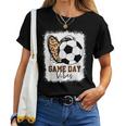 Bleached Soccer Game Day Vibes Soccer Mom Game Day Season Women T-shirt