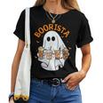 Boorista Barista Ghost Coffee Halloween Spooky Season Women T-shirt