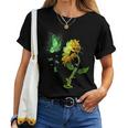 Butterfly Sunflower Gastroparesis Awareness Women T-shirt