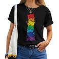 Cat Stack Rainbow Gay Pride Cute Lgbt Animal Pet Lover Women T-shirt Crewneck
