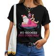 Christmas In July No Cookies Just Cocktails Summer Flamingo Cocktails Women T-shirt