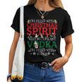 Christmas Vodka Drinking Alcohol Drunk ApparelWomen T-shirt